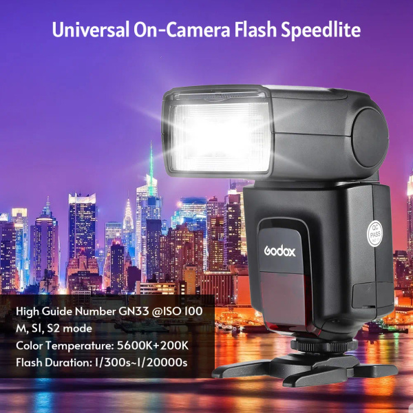 накамерная вспышка, Godox TT520 II, универсальный, поддержка ...