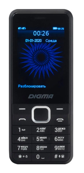 Мобильный телефон Digma 1387529, черный - купить по выгодной цене в ...