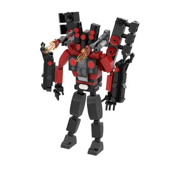 Игрушка для сборки унитаза Skibidi Совместим,Titan Monitor 2.0 Боевая улучшенная версия туалета доктора