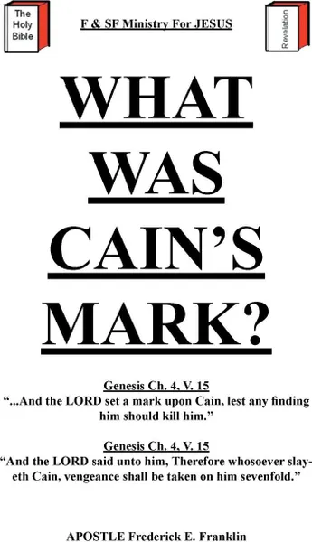 Обложка книги What Was Cain's Mark?, Apostle Frederick E. Franklin