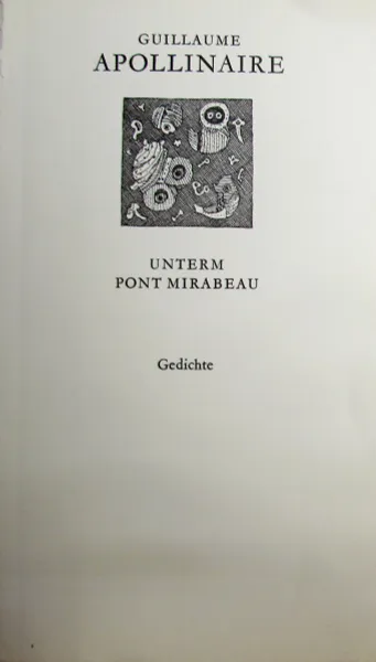 Обложка книги Unterm Pont Mirabeau, Guillaume Apollinaire