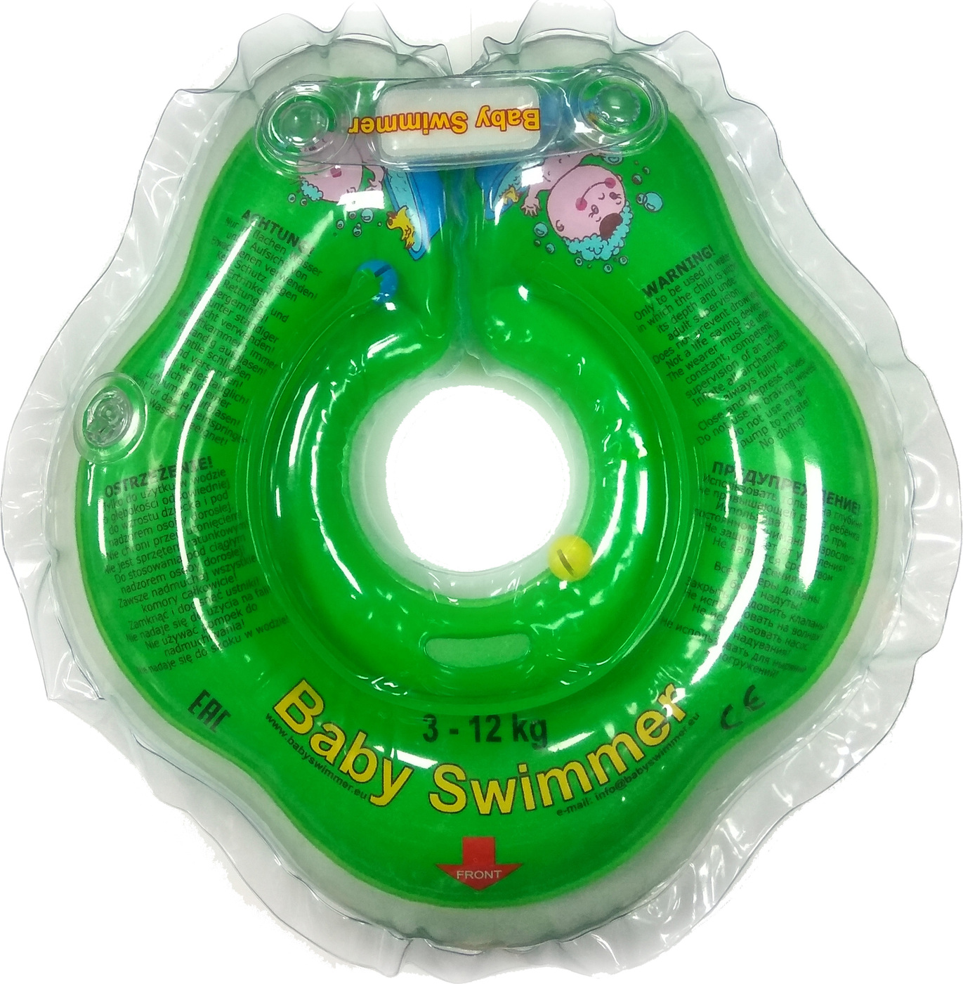 фото Baby Swimmer, Круг на шею для купания с погремушкой 3-12 кг