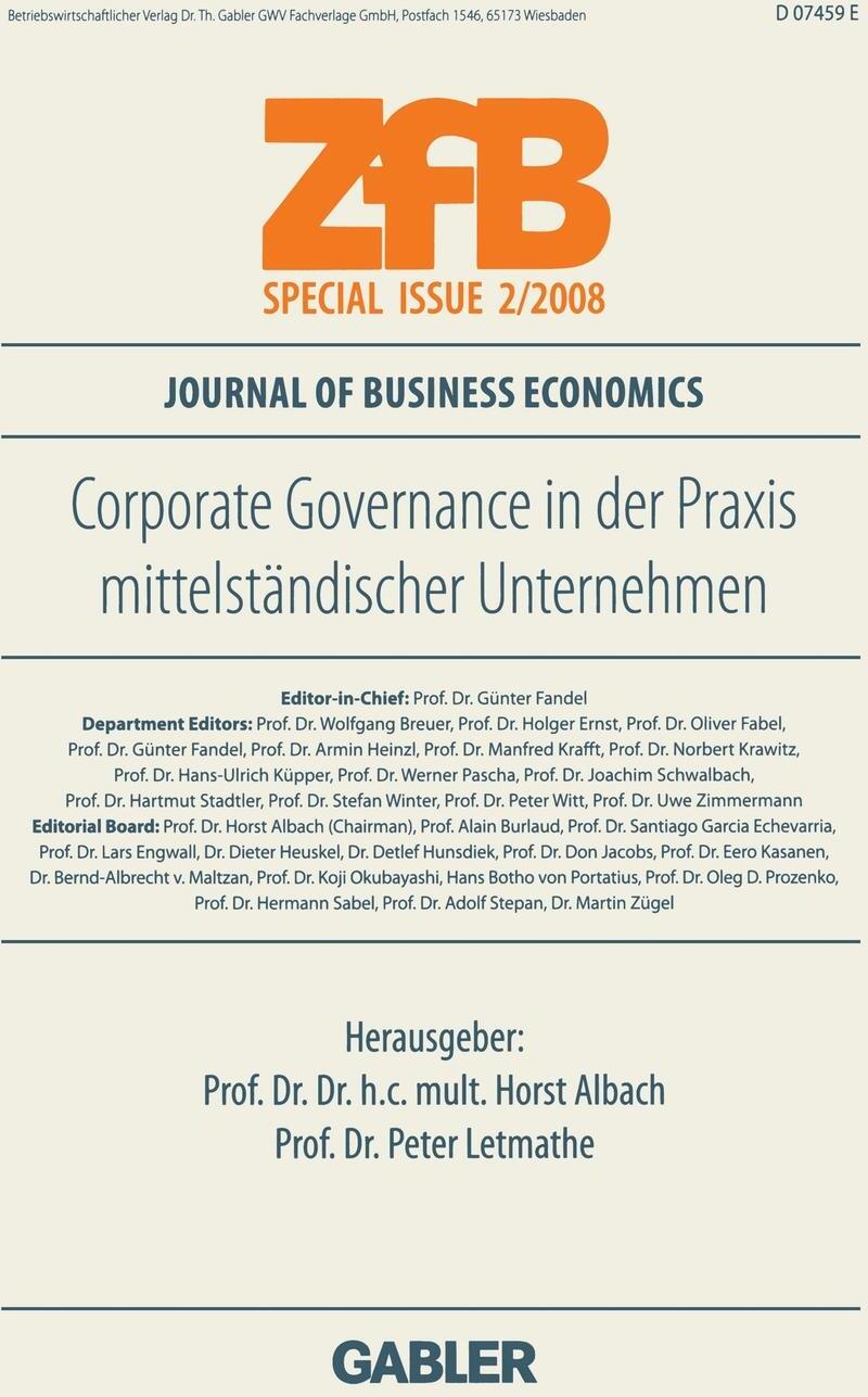 фото Corporate Governance in Der Praxis Mittelstandischer Unternehmen