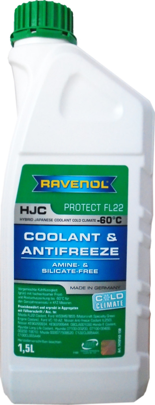 фото Антифриз готовый к прим. зеленый RAVENOL HJC COLD CLIMATE -60С