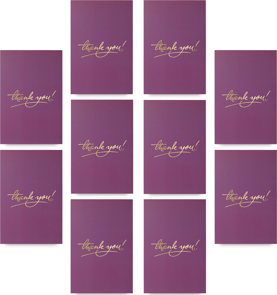 фото Комплект из 10 открыток " Thank you " 10 x 15cm ( Purple ) Viko serial production