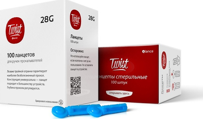 Ланцеты "Qlance Twist" 28G универсальные №100