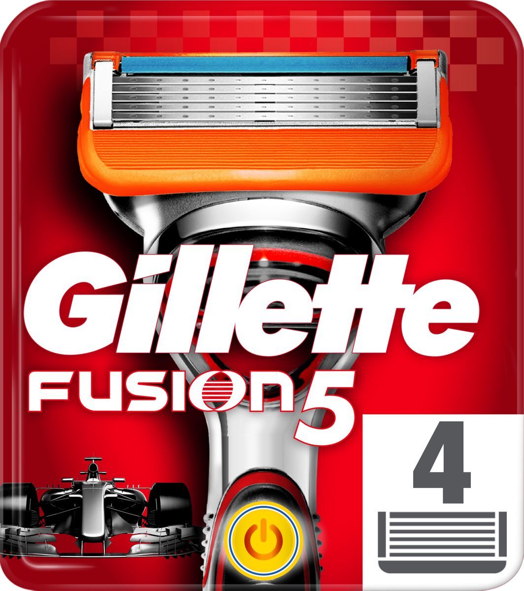 Gillette Сменные Кассеты Fusion5 Power Для Мужской Бритвы,4 шт - изображение