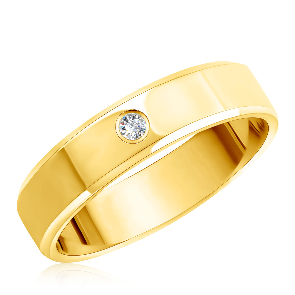 Мужское обручальное кольцо золотое