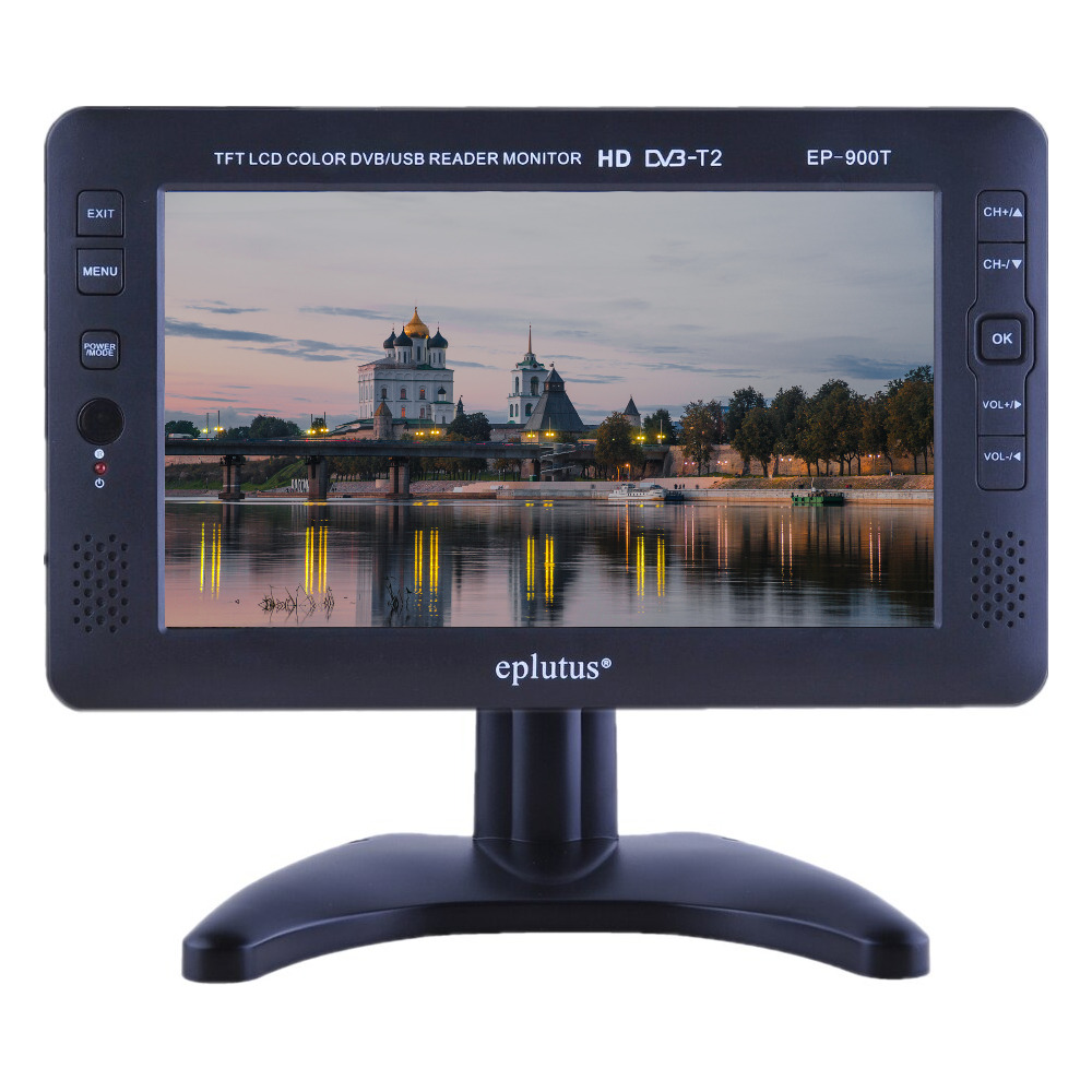 Eplutus Портативный телевизор 9" HD, черный