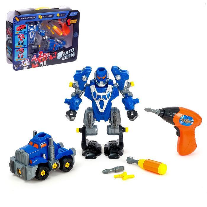 Конструктор-машина "Мега робот", 3 в 1, со световым шуруповёртом ...