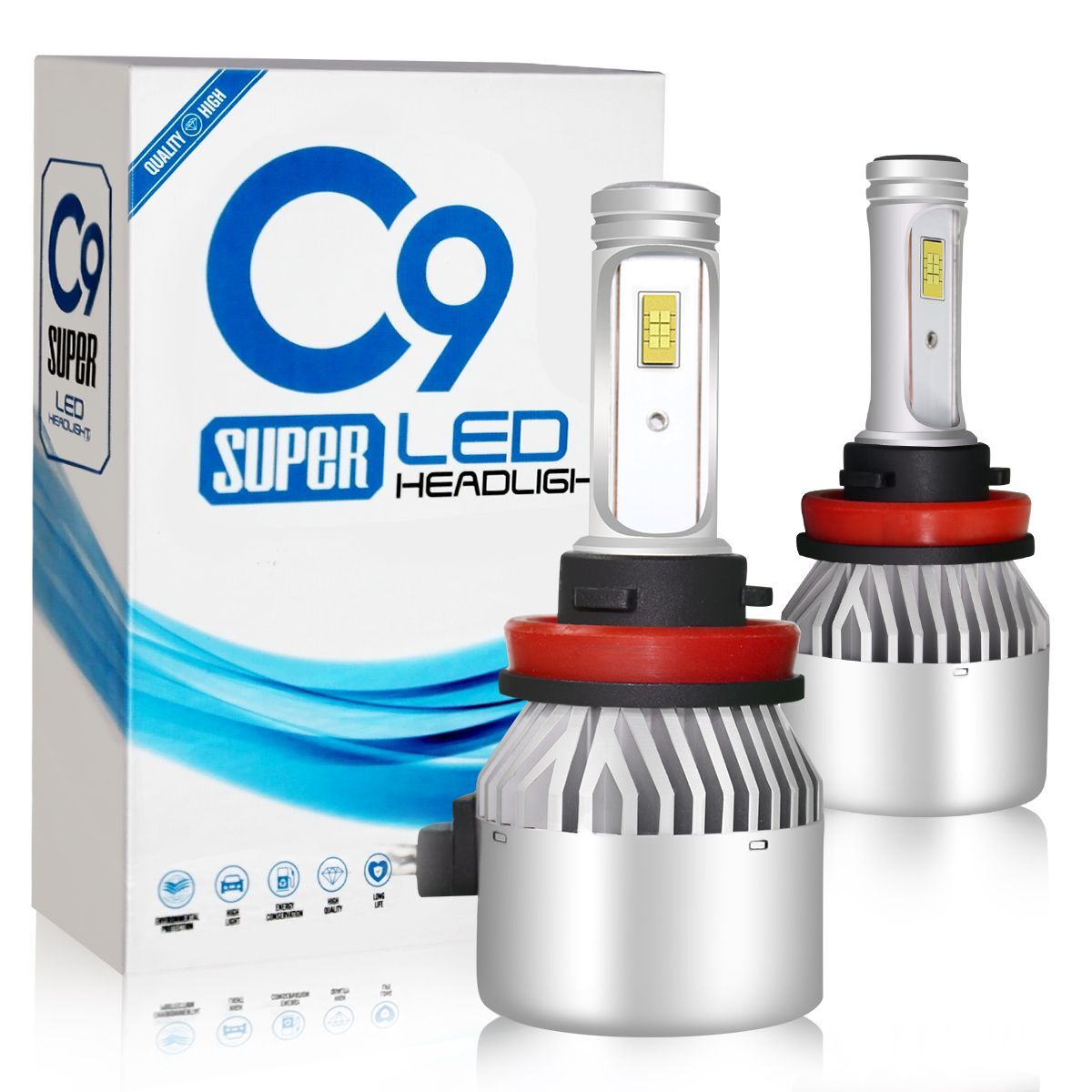 ЛампасветодиоднаяLEDSuperHeadlightС9H118-48V.36W.6000K.6000Lm.2шт.(Активноеохлаждениерадиатор+вентилятор).