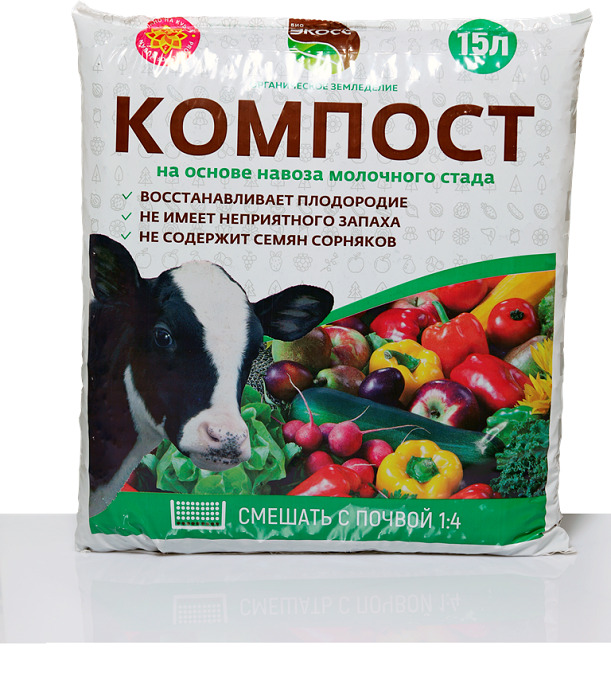 Компост "Коровий" 15л., ЭКОСС — купить в интернет-магазине OZON с ...