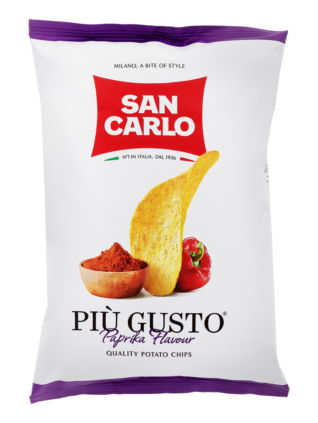 Чипсы San Carlo Piu Gusto, картофельные, со вкусом паприки, 50 г ...