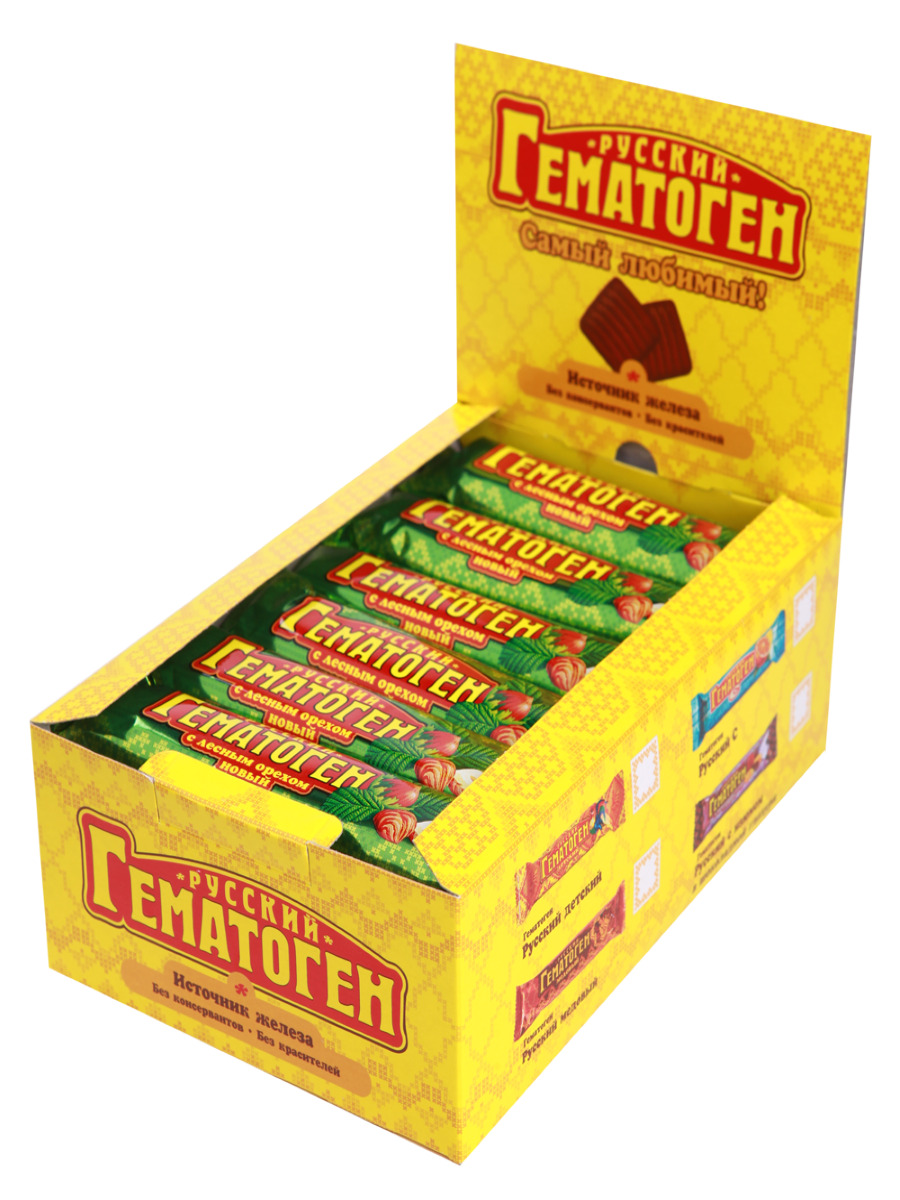 Гематоген с лесным орехом - Витамины железа - Альбумин пищевой ...