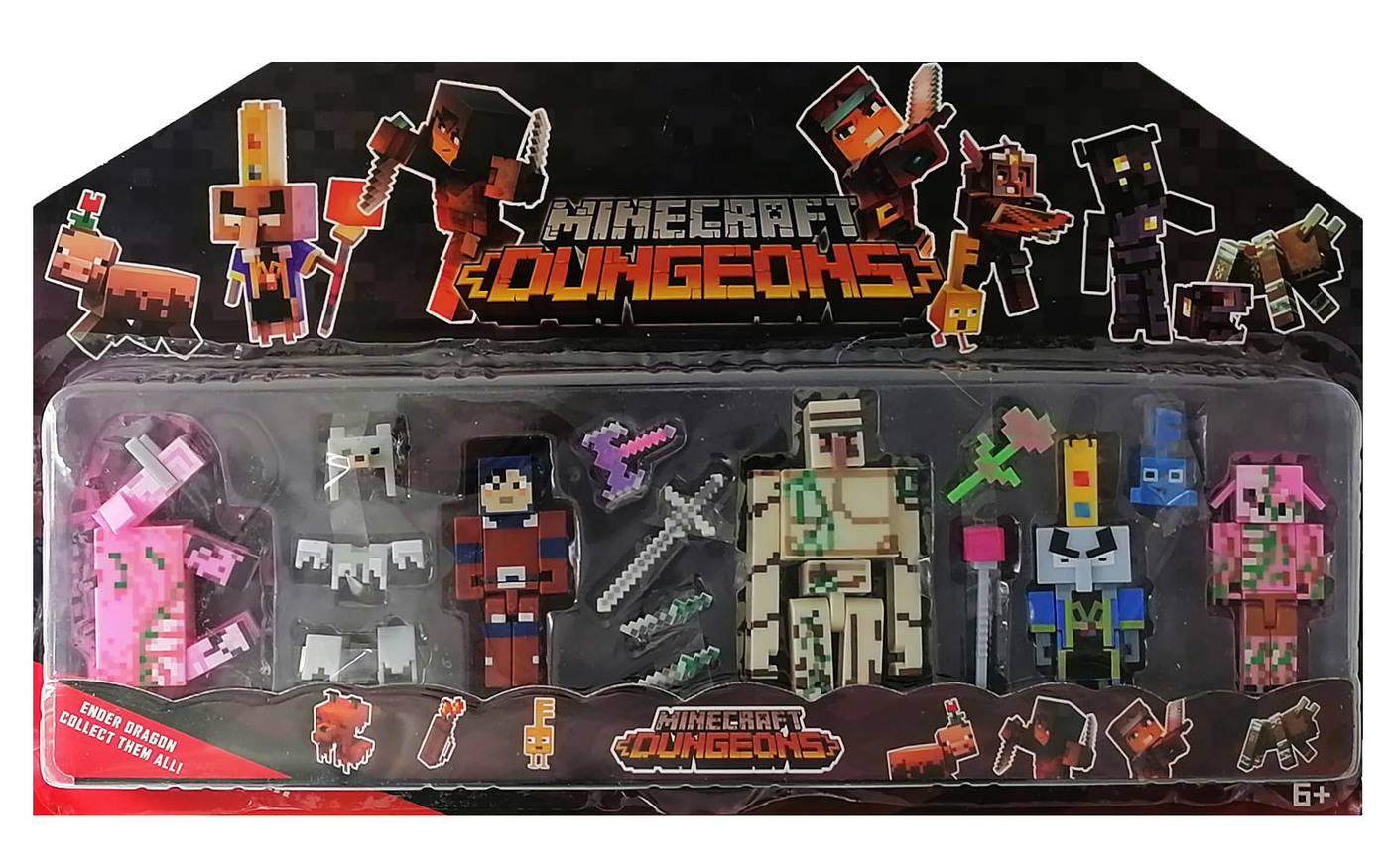 Фигурка Minecraft Dungeons Хекс (Hex),Железный Голем и Архизлодеянин ...