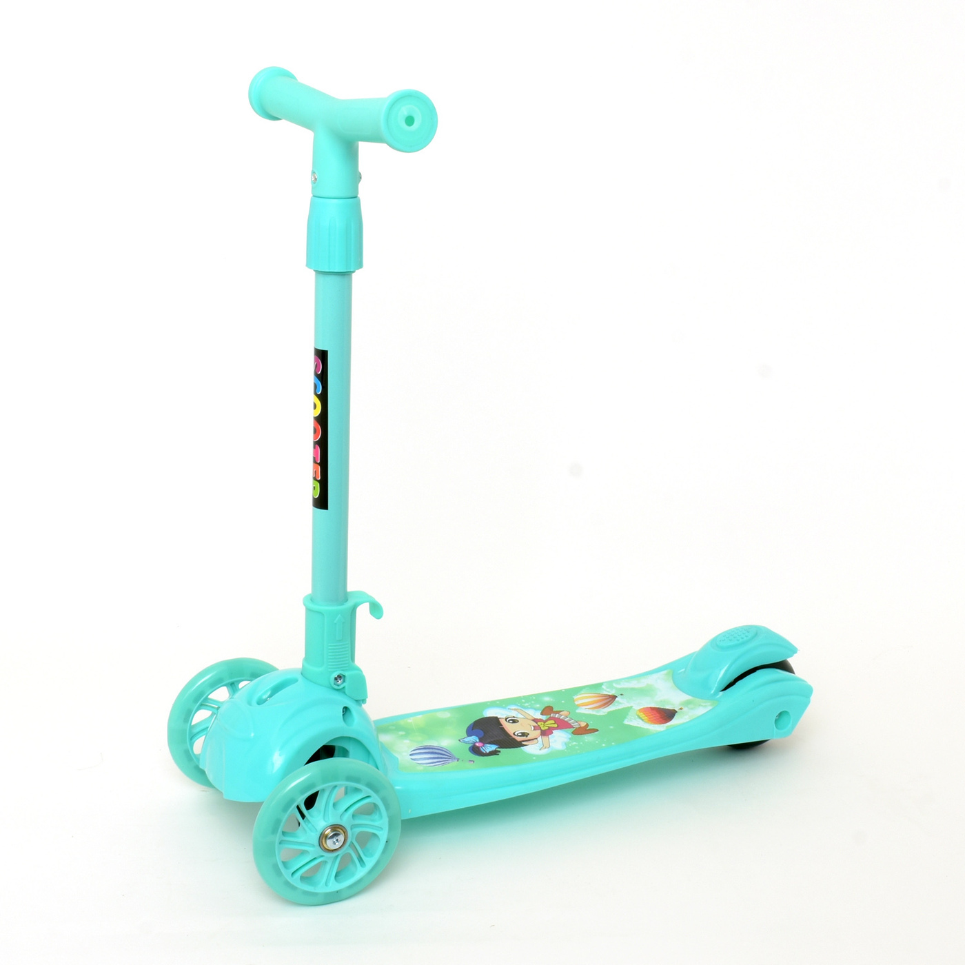 Самокат Детский SCOOTER детский, трехколесный, свет.колёса,"Гонщик №1 ...