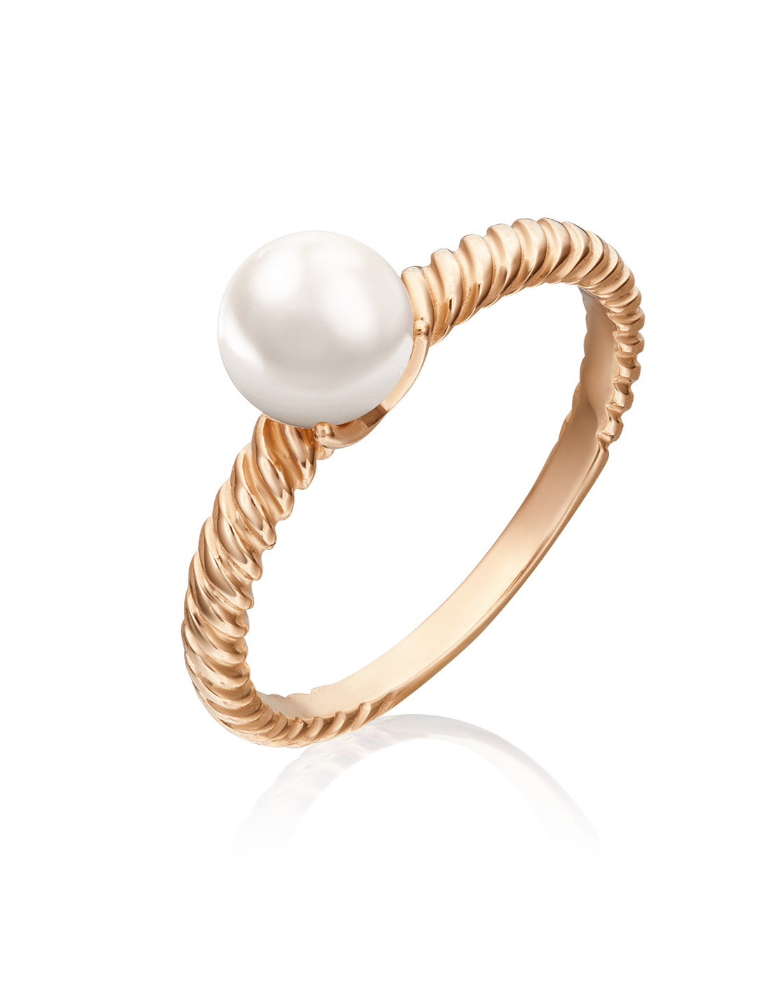 Жемчуг с белым золотом кольцо