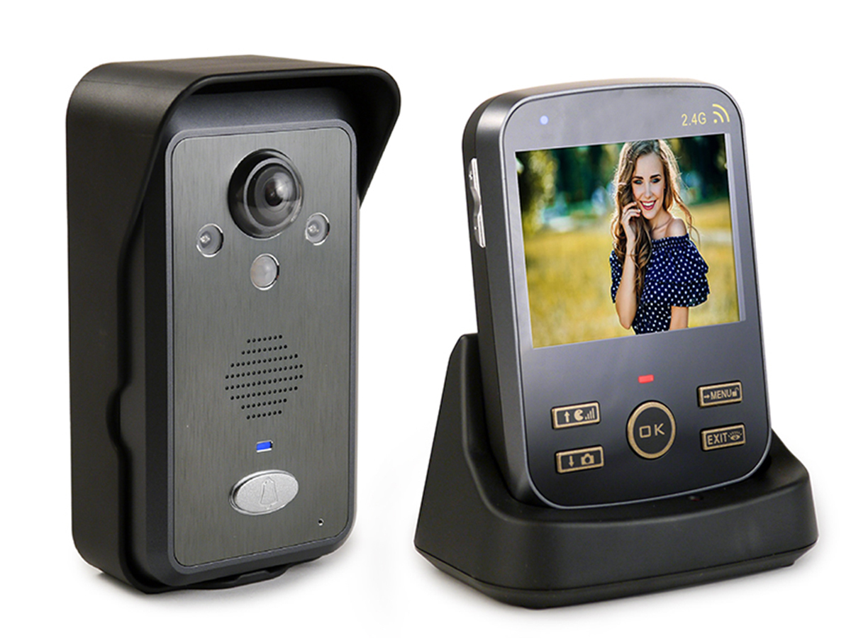Комплект wifi видеодомофона. KIVOS Plus – 7 (1+1). WIFI домофон. Беспроводной видеодомофон. Переносной домофон беспроводной.