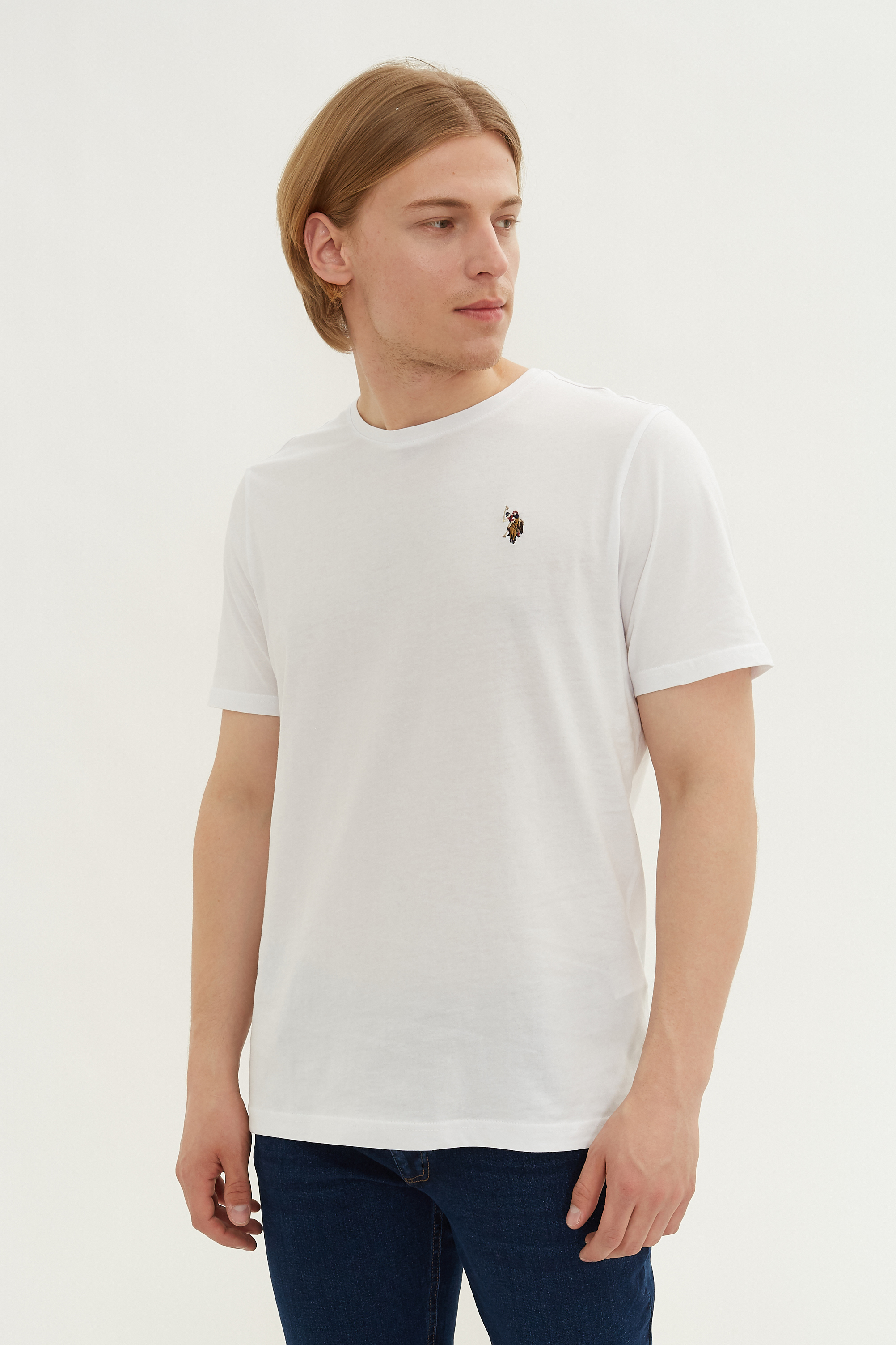 Футболка U.S. POLO ASSN., размер 48, цвет белый, 100% хлопок - купить ...
