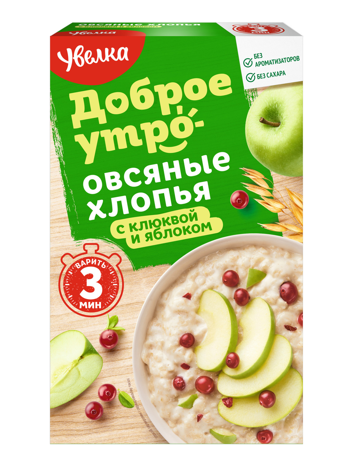 Хлопья Увелка овсяные с натуральной клюквой и яблоком, 240 г - купить с  доставкой по выгодным ценам в интернет-магазине OZON (233918332)