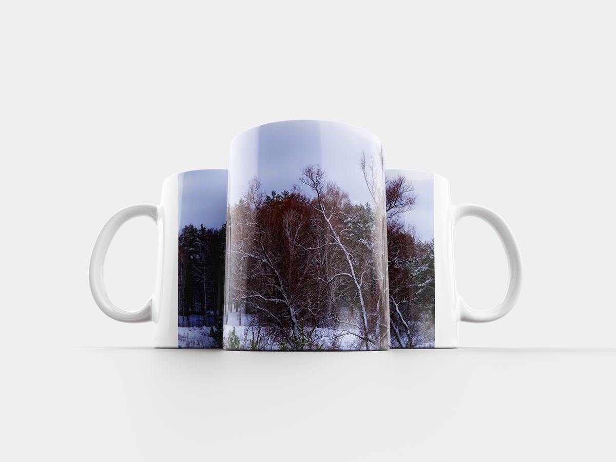 кружка зимний лес