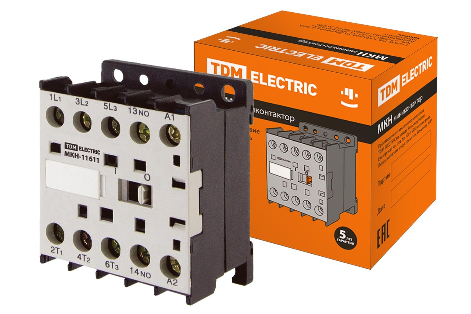 TDM Electric Контактор 16А 220В IP20, 1шт.