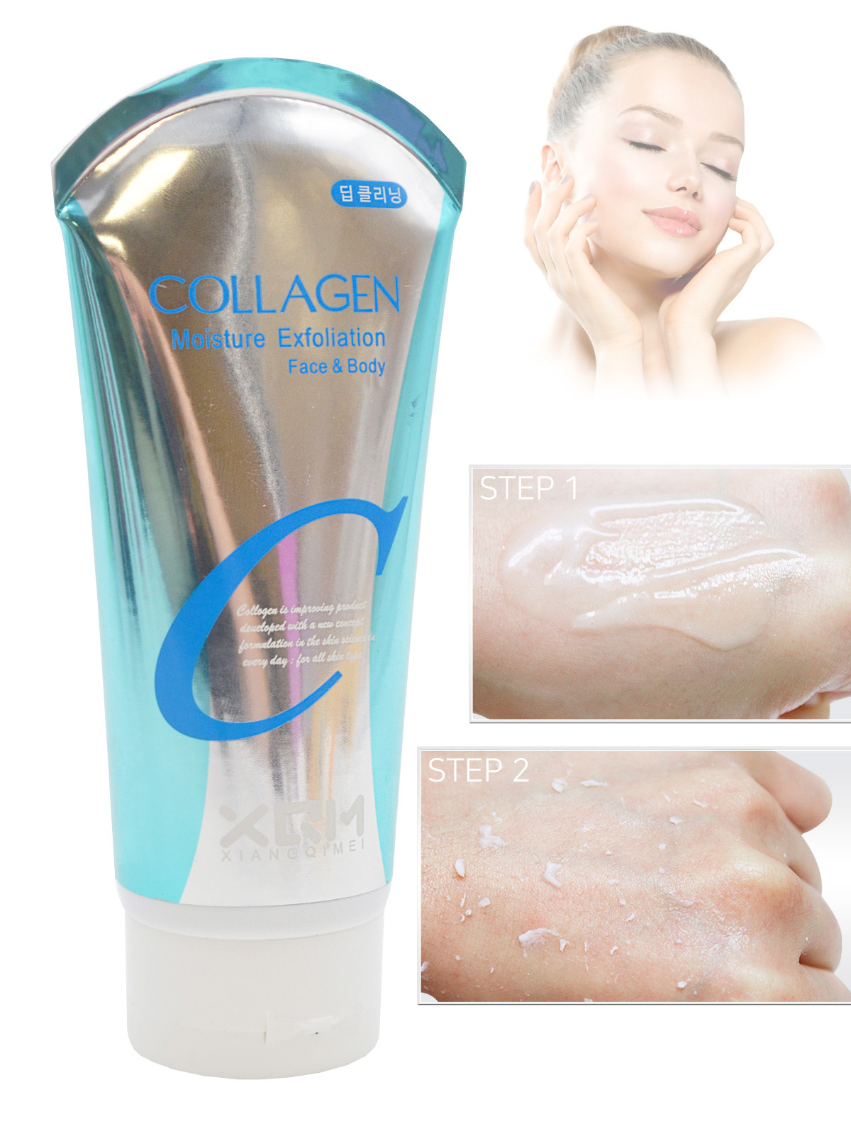 XQM Пилингскатка с коллагеном Collagen Moisture Exfolation Face&Body 100 мл / Пилинг скатка для