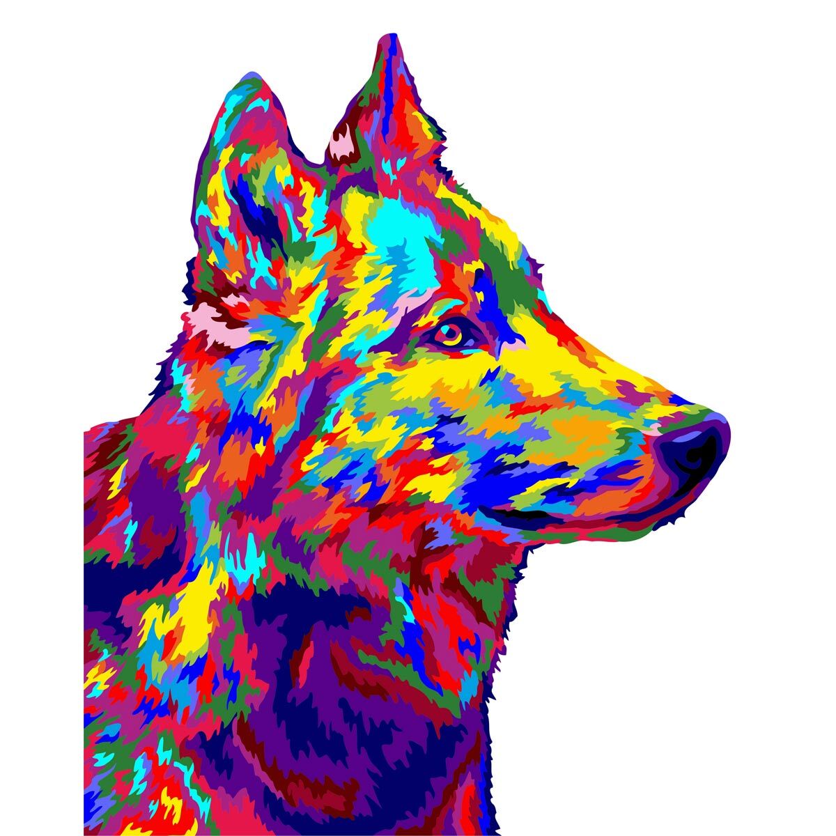 Волк рисунок Графика компьютерная