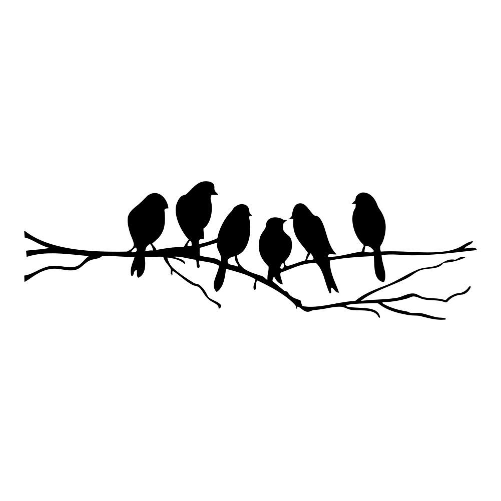 Птицы на проводах силуэт