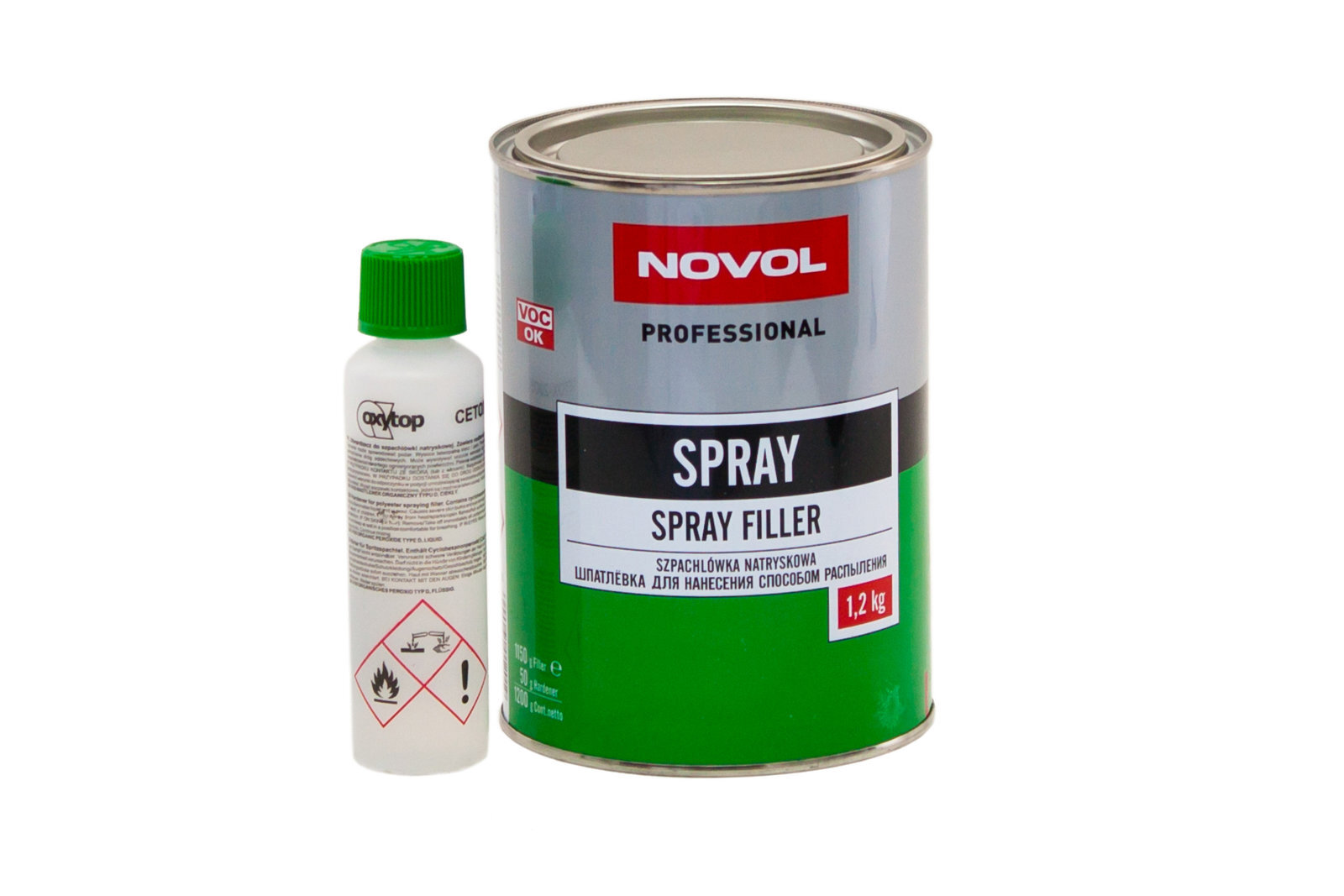 Шпатлёвка жидкая Novol Spray Filler 1,2 кг.