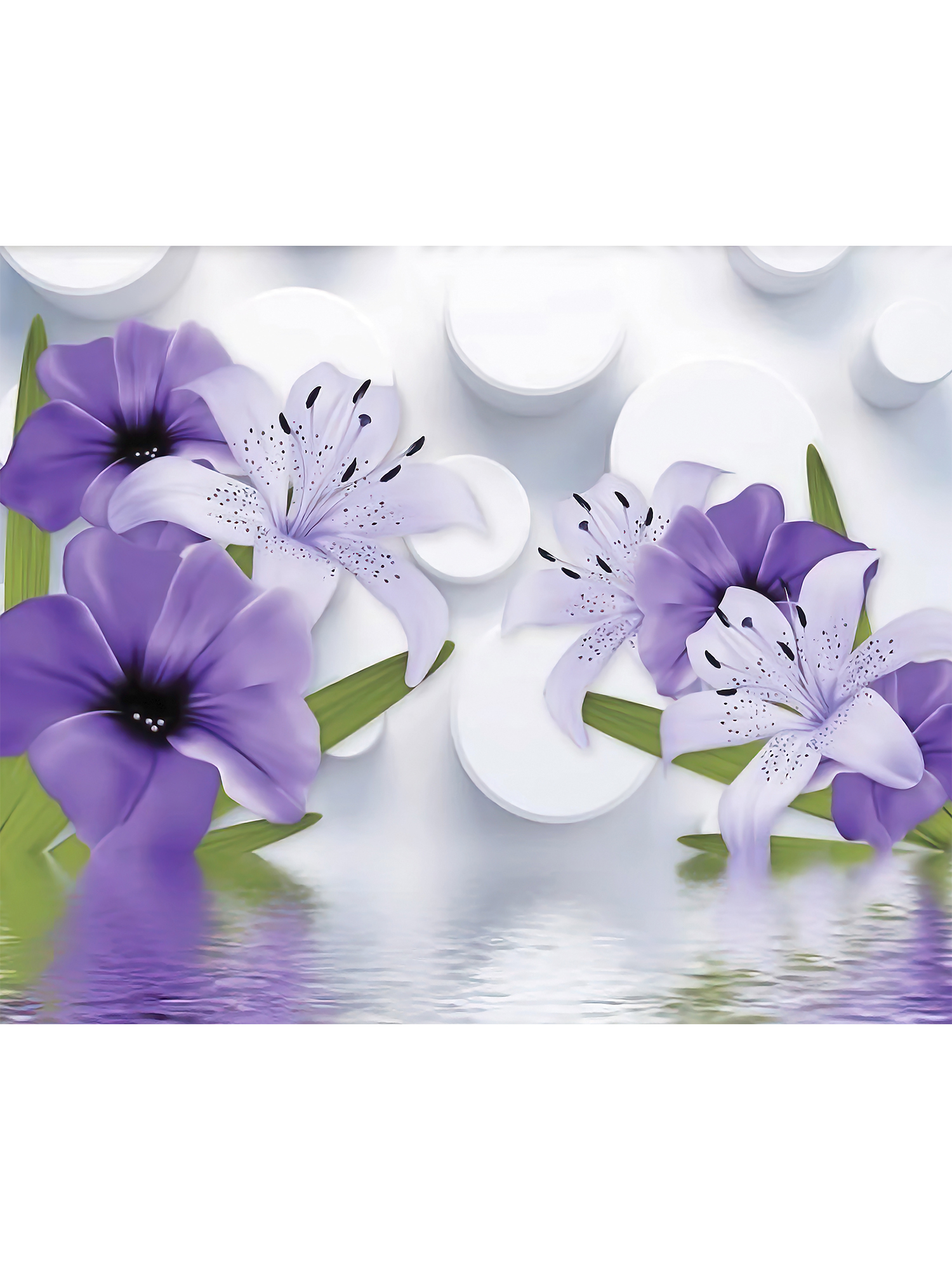Лилии бело фиолетовые