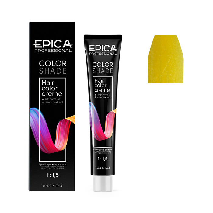 Краска эпика. Yellow Epica professional COLORSHADE крем-краска корректор желтый, 100мл. Краска Epica professional. Epica professional краска для волос. Epica professional палитра.