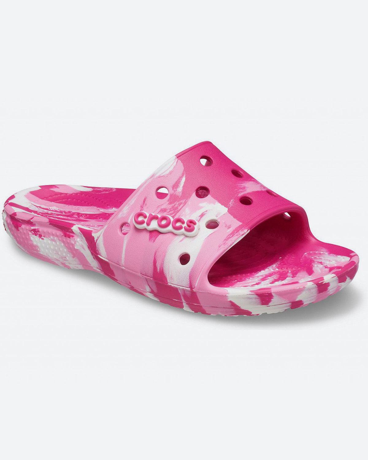 pink slide crocs