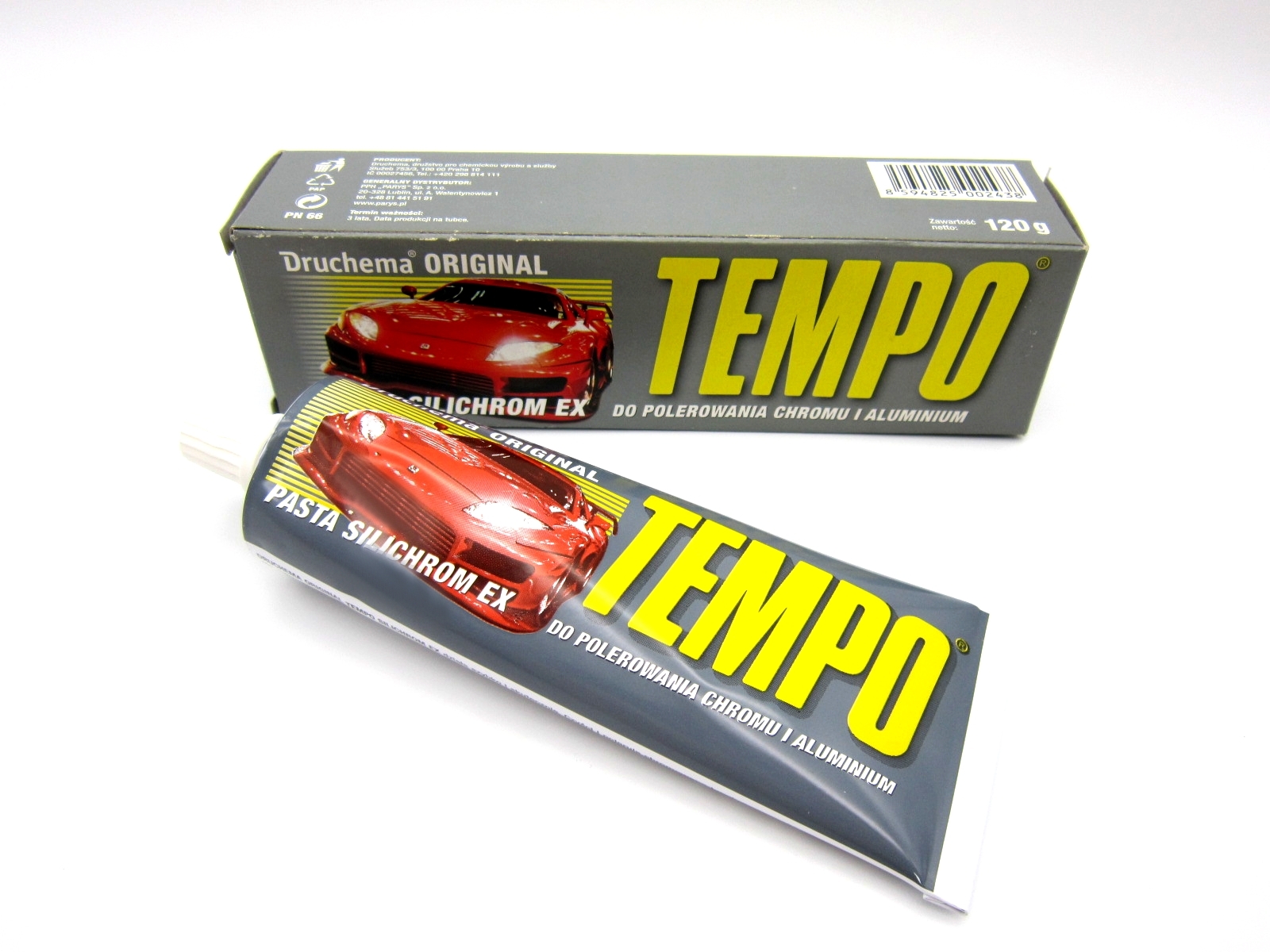 Паста для полировки хрома и алюминия TEMPO / Полироль хрома и алюминия  TEMPO 120г