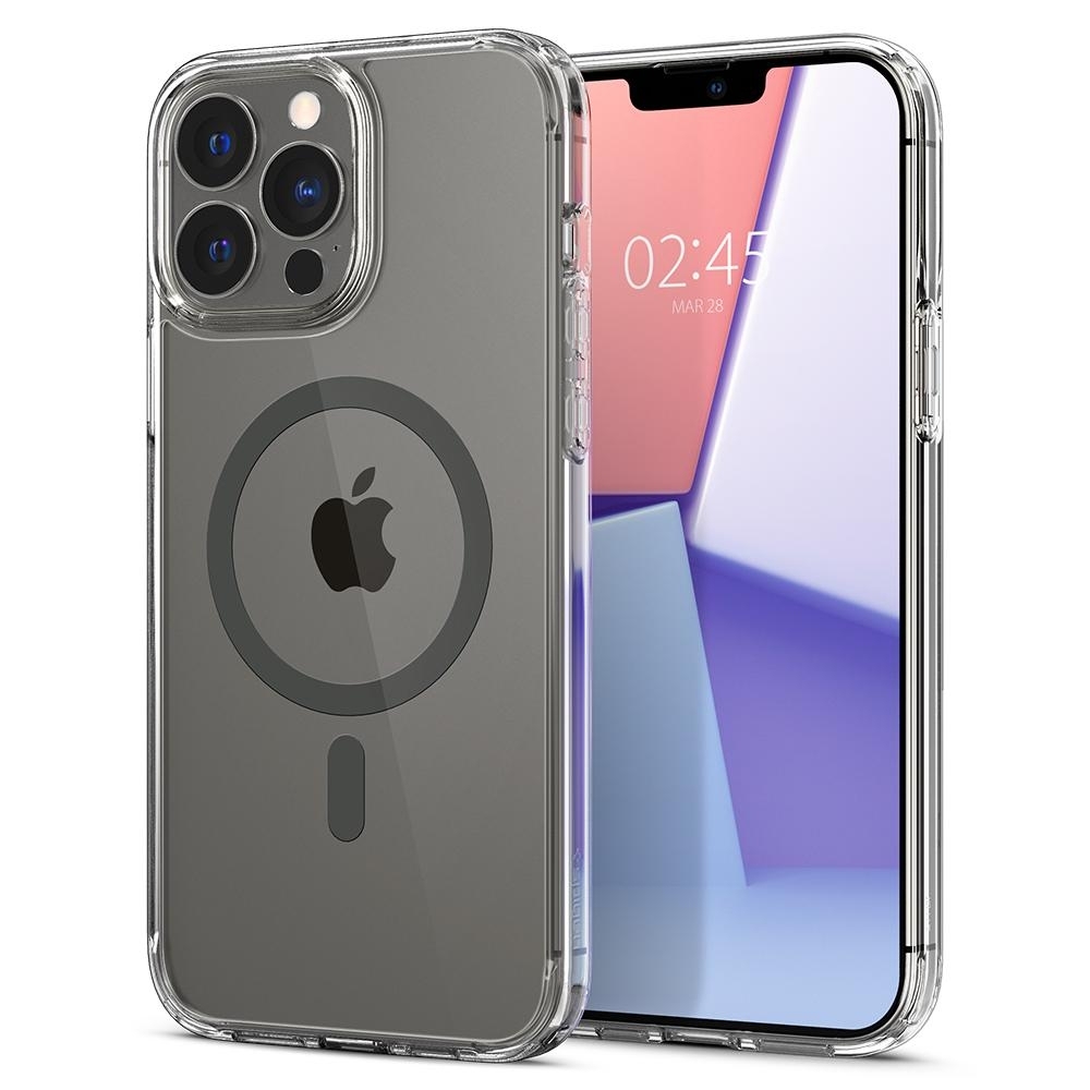 Чехол Spigen на Apple iPhone 13 Pro Max (ACS03211) Ultra Hybrid Mag  (MagFit) / Спиген чехол для Айфон 13 Про Макс MagSafe, противоударный, с  защитой камеры, темно-серый - купить с доставкой по