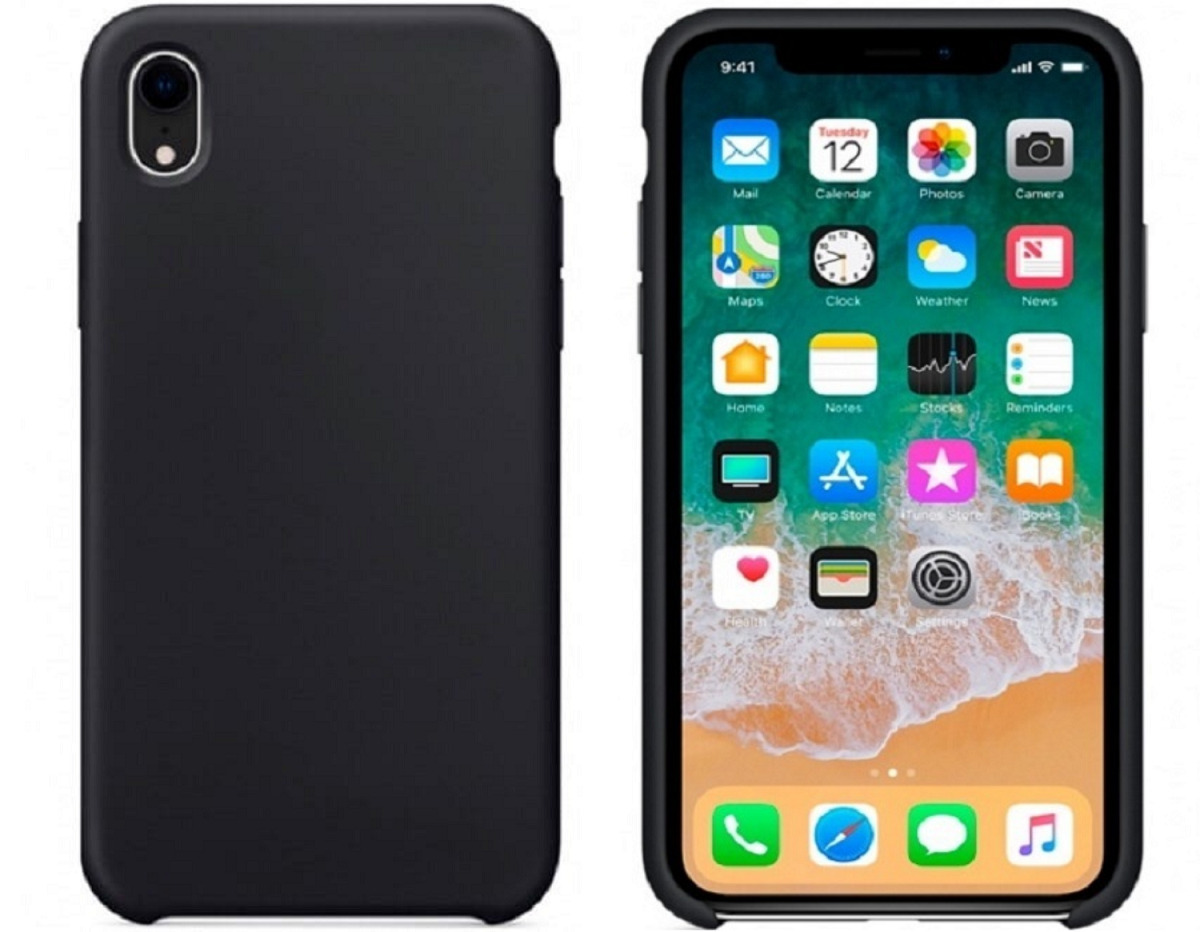 Черный силикон чехол Apple для iphone XR