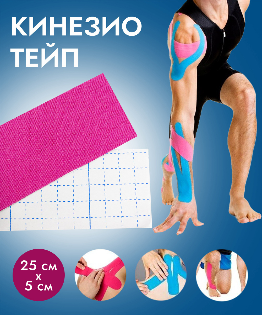 SPORTZEN /5см x 25см/ Тейп кинезио для лица и тела, тейпы для тела ...