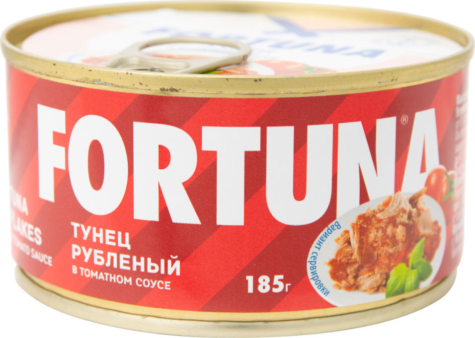 Fortuna тунец рубленый в томатном соусе