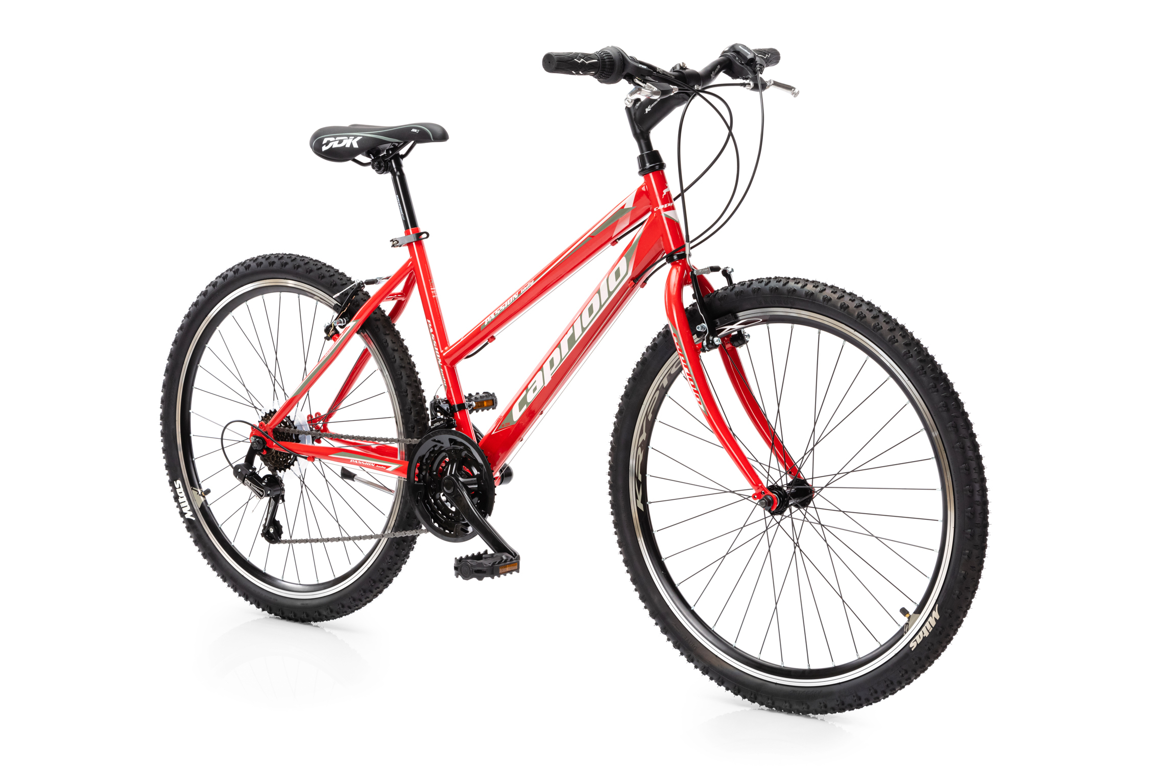 Велосипед CAPRIOLO MTB PASSION LADY (3 X 6), рама сталь 17'', колёса 26'' (красный - белый)