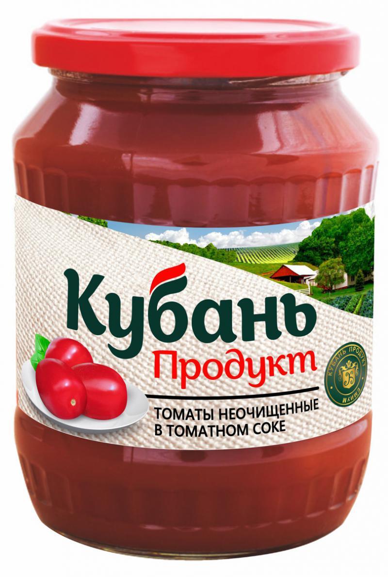 "Кубань Продукт" Томаты Неочищенные в томатном соке ст/б 680гр.*3шт.