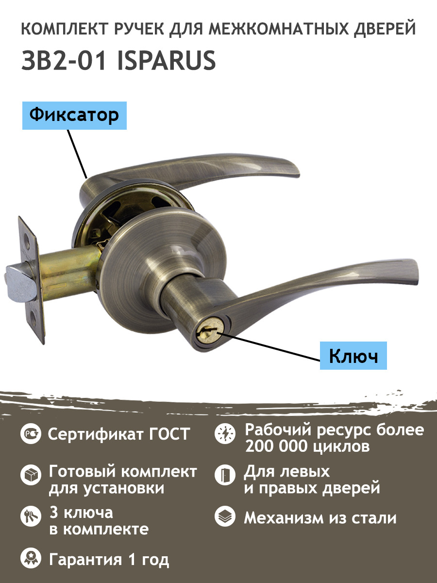 Ручка защелка Нора-м 15024 НН-Э