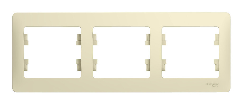 SystemeElectricРамкаэлектроустановочнаяGlossa,бежевый,3пост.,2шт.