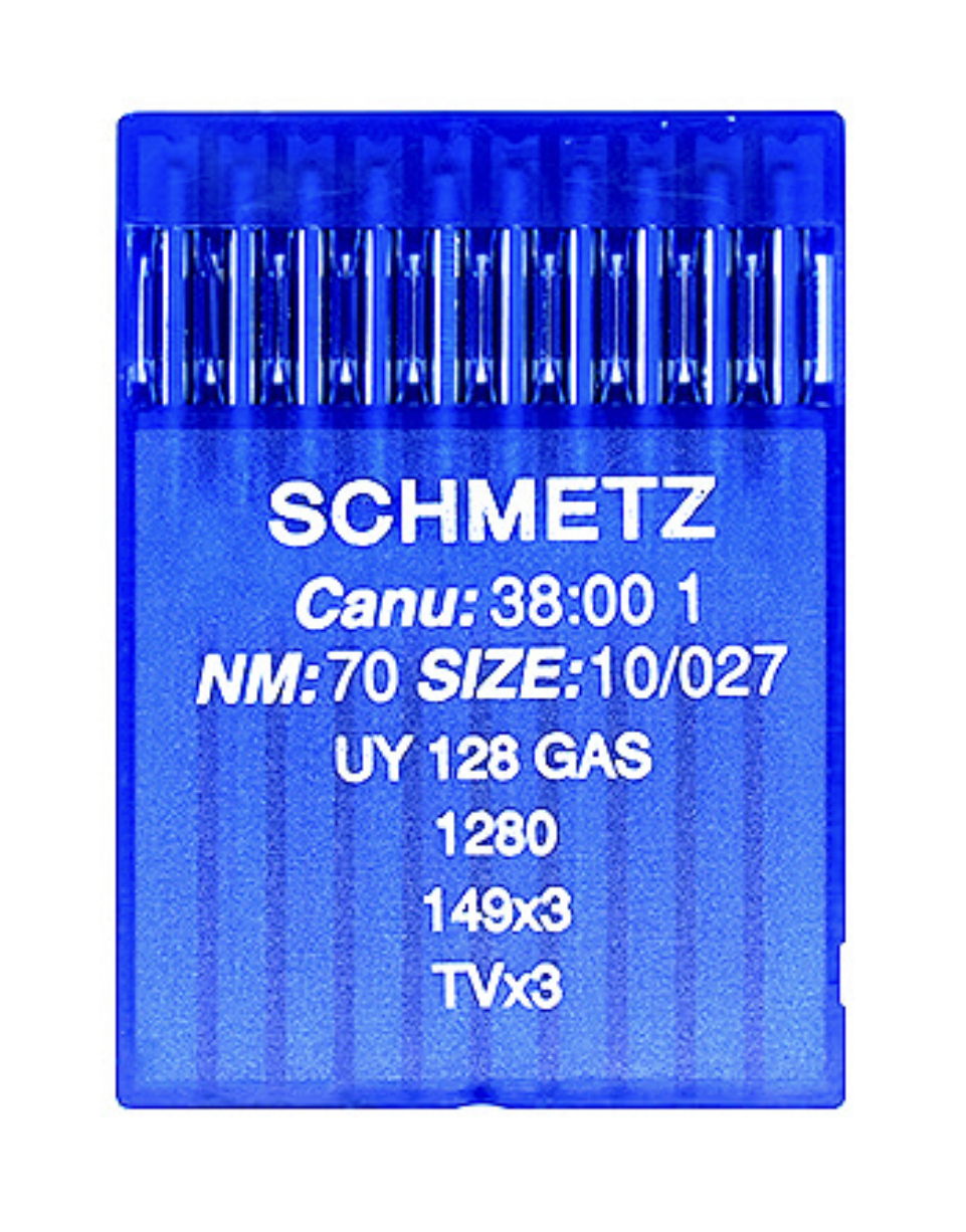 Иглы промышленные SCHMETZ TVx3 №70 (38:00 1, UY128GAS) / для промышленных  швейных машин 10шт/уп - купить с доставкой по выгодным ценам в  интернет-магазине OZON (555724278)