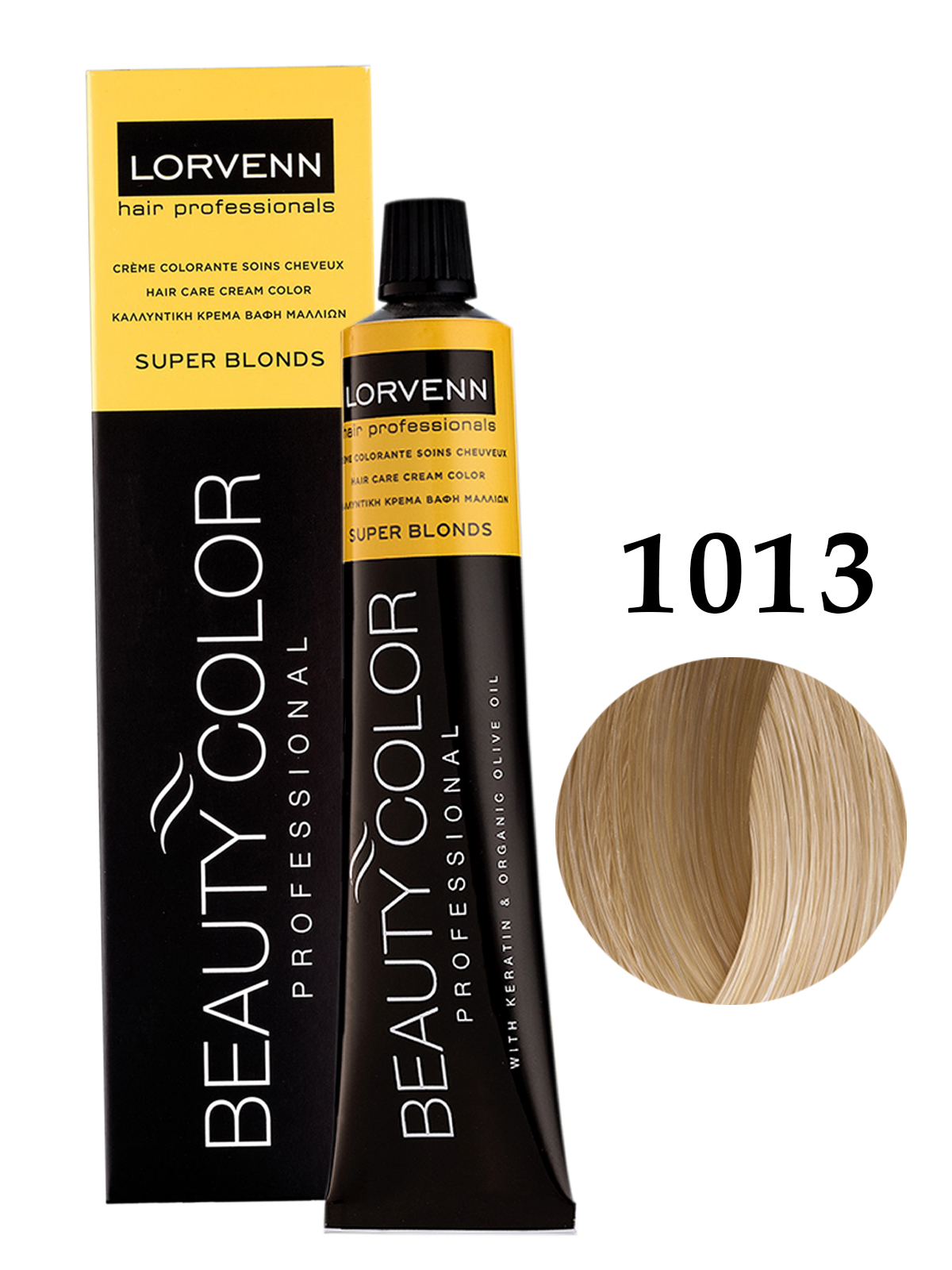 LORVENNHAIRPROFESSIONALSКрем-краскаBEAUTYCOLORSUPERBLONDSдляокрашиванияволос1013супермедовыйблонд70мл