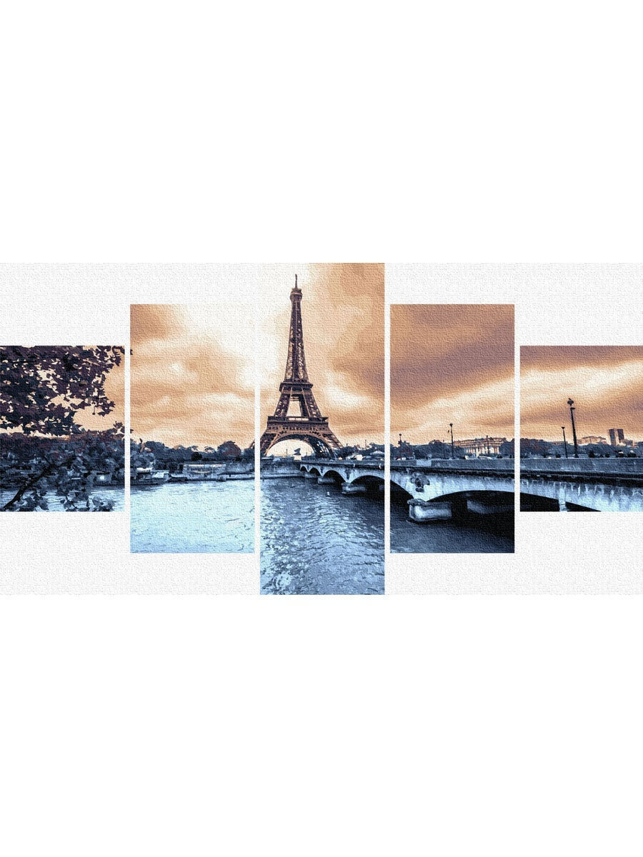 Модульная картина по номерам на холсте Париж