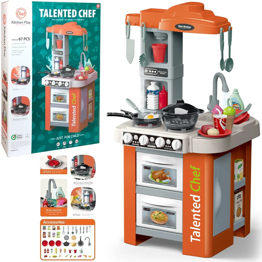 Кухня с водой talented chef 58 деталей со звуком и светом dk toys 922 103