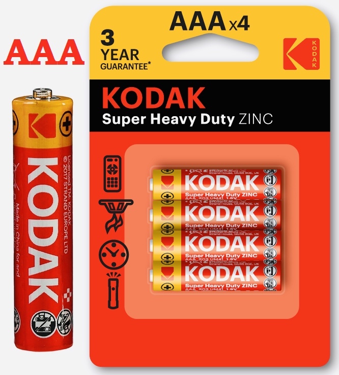 KodakБатарейкаAAA,Воздушно-цинковыйтип,1,5В,4шт