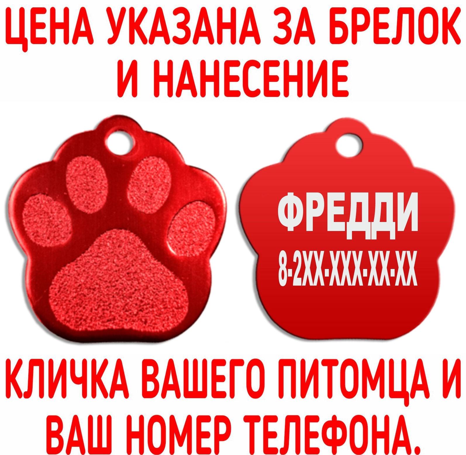 Адресник для собак и кошек . Лапка - купить с доставкой по выгодным ценам в  интернет-магазине OZON (643258805)