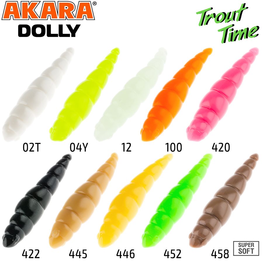 Силиконовая приманка Akara Trout Time DOLLY 1.8 Shrimp 452 (10 шт.)