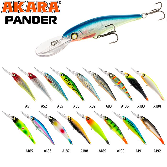 Воблер Akara Pander 105F 14 гр. (1/2 oz 4,1 in) A83